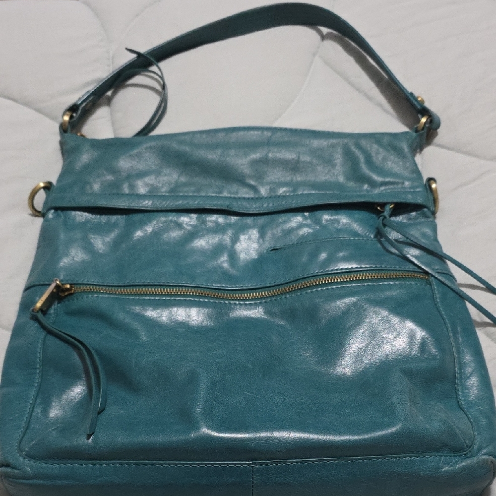HOBO Turquoise Leather Shoulder Bag
